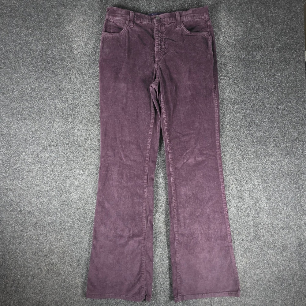 NYDJ Corduroy Pants Women 6 Purple Bootcut Lift Tuck Style 600